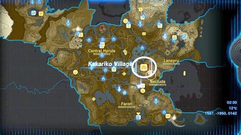 Kakariko Village location in Zelda: Tears of the Kingdom .